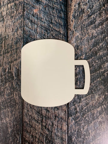 Mug Shaped Seasonal Attachment Sublimation Hardboard Blank