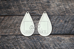Medium DOUBLE Faux Leather Sided Drop Earring Sublimation Blanks