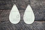 Large DOUBLE Sided Faux Leather Drop Earring Sublimation Blanks