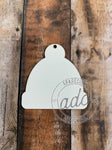 Snow Hat Toboggan Sublimation Hardboard Single Sided Ornament