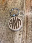 Round Wooden Disc Keychain Laser Blank