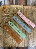 Leatherette Loop Keychain Laser Blank