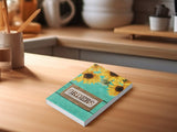 Teal Wooden Sunflower Cover Order Book