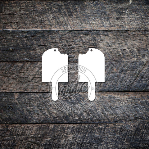Seasonal Summer Popsicle Double Sided Drop Earring Sublimation Blanks