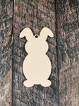 Easter Bunny Sublimation Hardboard Single Sided Ornament