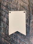 Bunting Shaped Sublimation Hardboard Single Sided Ornament