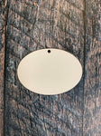 Oval Sublimation Hardboard Single Sided Ornament