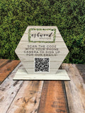 8" Hexagon Board with Base Sublimation Hardboard Blank