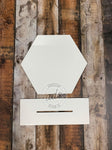 8" Hexagon Board with Base Sublimation Hardboard Blank