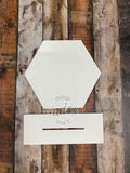 8" Hexagon Board with Base Sublimation Hardboard Blank