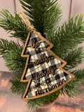 Christmas Tree Sublimation Hardboard Single Sided Ornament