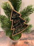 Christmas Tree Sublimation Hardboard Single Sided Ornament