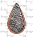 EDITABLE PSD - Patina Copper Drop Earring Sublimation Design
