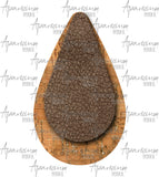 EDITABLE PSD - Brown Leather and Cork Look Drop Earring Sublimation Design