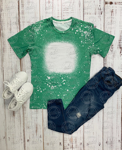 Green Faux Bleach T-Shirt