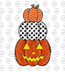 Halloween Stacked Pumpkins Sublimation Design