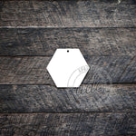 Hexagon Sublimation Hardboard Single Sided Ornament