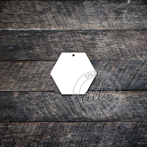 Hexagon Sublimation Hardboard Single Sided Ornament