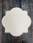 SMALL Quatrefoil Sublimation Door Hanger Hardboard Blank