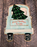 Christmas Tree Truck Attachment Sublimation Door Hanger Hardboard Blank