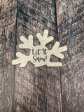 Snowflake Truck Attachment Sublimation Door Hanger Hardboard Blank