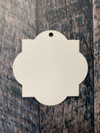 Quatrefoil Sublimation Hardboard Single Sided Ornament