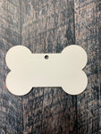 Dog Bone Sublimation Hardboard Single Sided Ornament