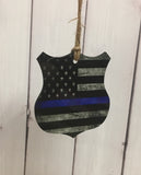 Police Badge Sublimation Hardboard Single Sided Ornament