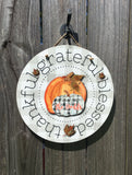 12.25" Round Sublimation Door Hanger Hardboard Blank