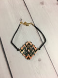 Quatrefoil Sublimation Hardboard Single Sided Bracelet Charm Blank Double Hole