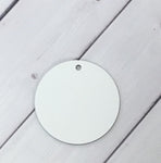 Round Sublimation Hardboard Single Sided Ornament