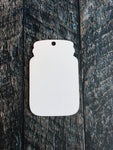 Mason Jar Sublimation Hardboard Single Sided Ornament