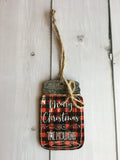 Mason Jar Sublimation Hardboard Single Sided Ornament