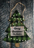 Christmas Tree Sublimation Door Hanger Hardboard Blank