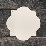 Quatrefoil Sublimation Door Hanger Hardboard Blank