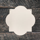 Quatrefoil Sublimation Door Hanger Hardboard Blank