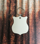 Police Badge Keychain Sublimation Blanks