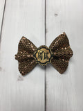 Quatrefoil Sublimation Hardboard Single Sided Hair Bow Center Charm