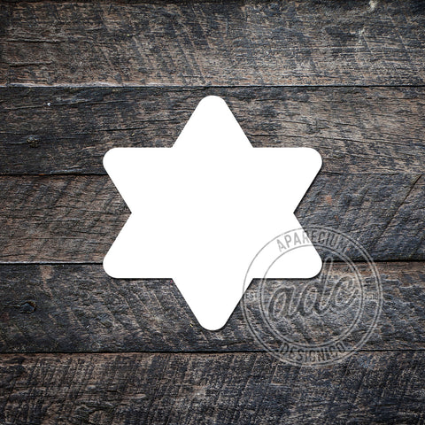 Star of David Shaped Seasonal Attachment Sublimation Hardboard Blank