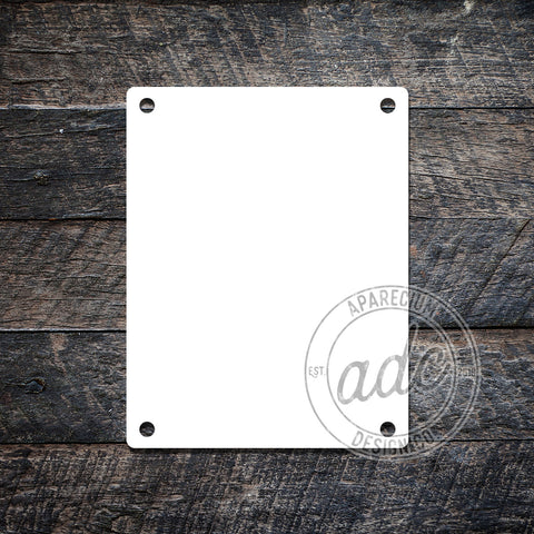 8x10.25" with Corner Holes for Mounting Sublimation Hardboard Blank
