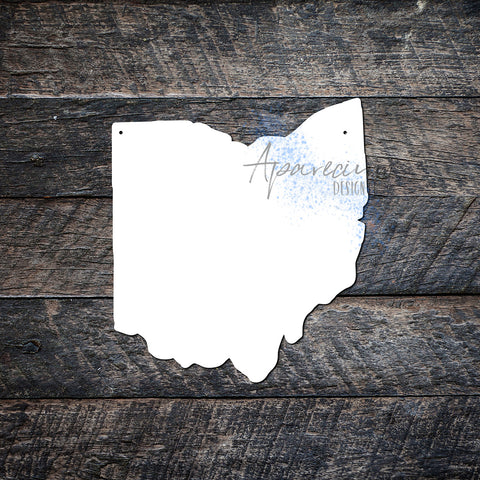 State of Ohio Sublimation Hardboard Blank