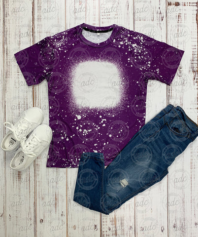 Purple Faux Bleach T-Shirt