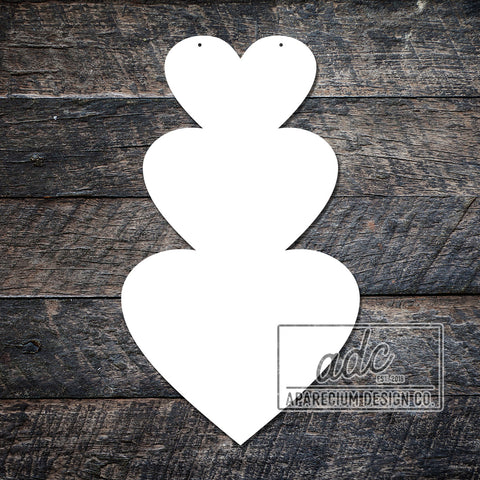 Stacked Hearts Sublimation Hardboard Blank