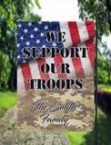 We Support Our Troops Garden Flag Sublimation Design