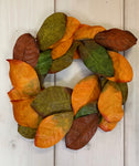 12” Fall Magnolia Wreath